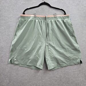 Fabletics Men Activewear Shorts XXL Green Fundamental Lined Logo 7" Inseam